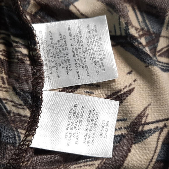 Anne Klein, Bamboo Print Dress, Size PS - Picture 3 of 10